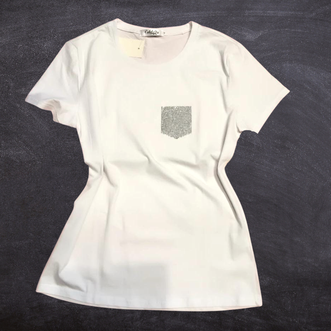 T-shirt med Lomme