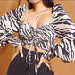 Animalt print bluse - Sebra