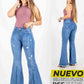 Flare Jeans med push-up effekten