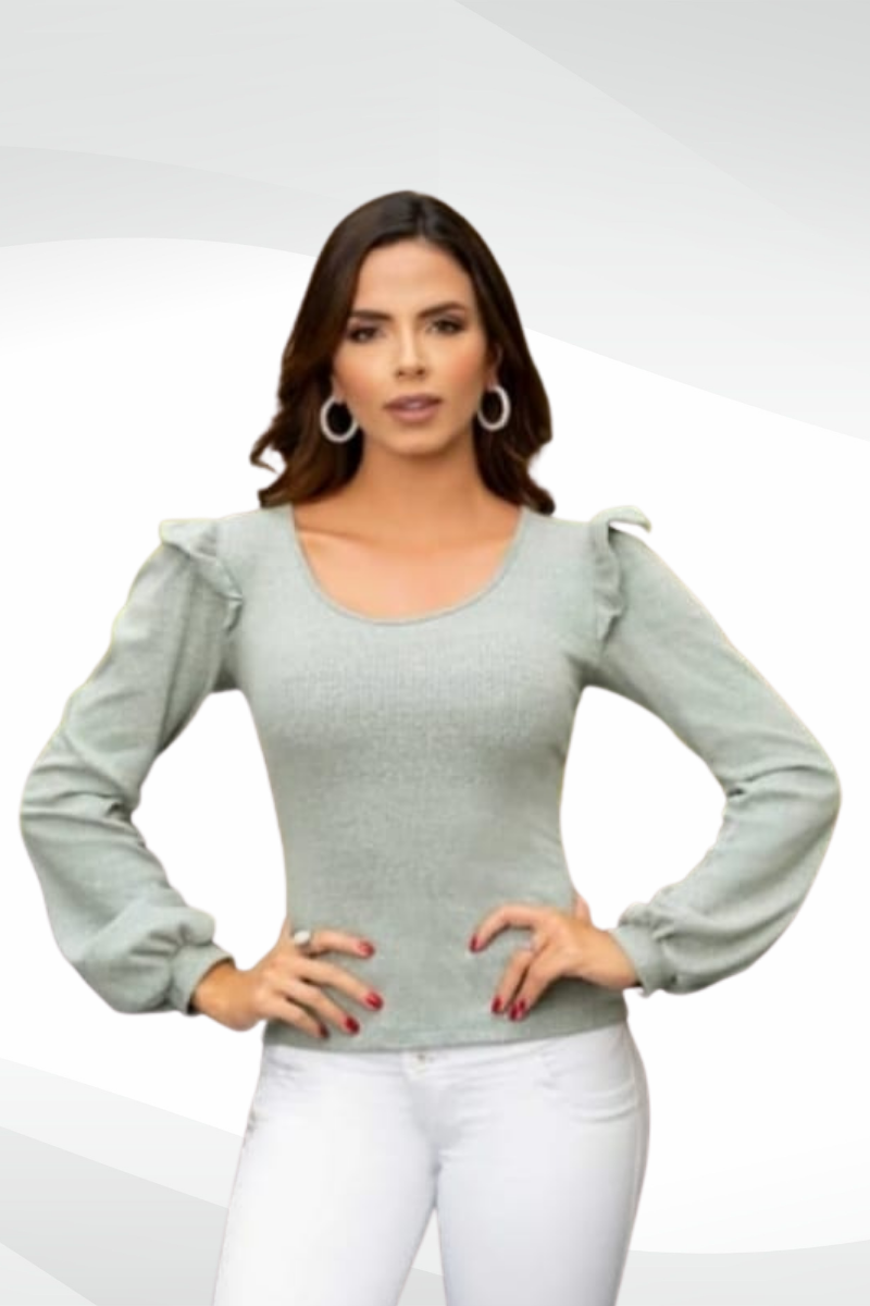 Lange puffermer  bluse 210281