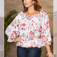 Bluse med Vide puffermer 210278