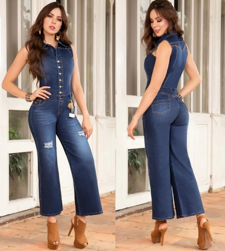 Women's Blue Denim Jumpsuit